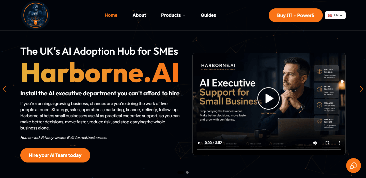 harborne.ai homepage hero