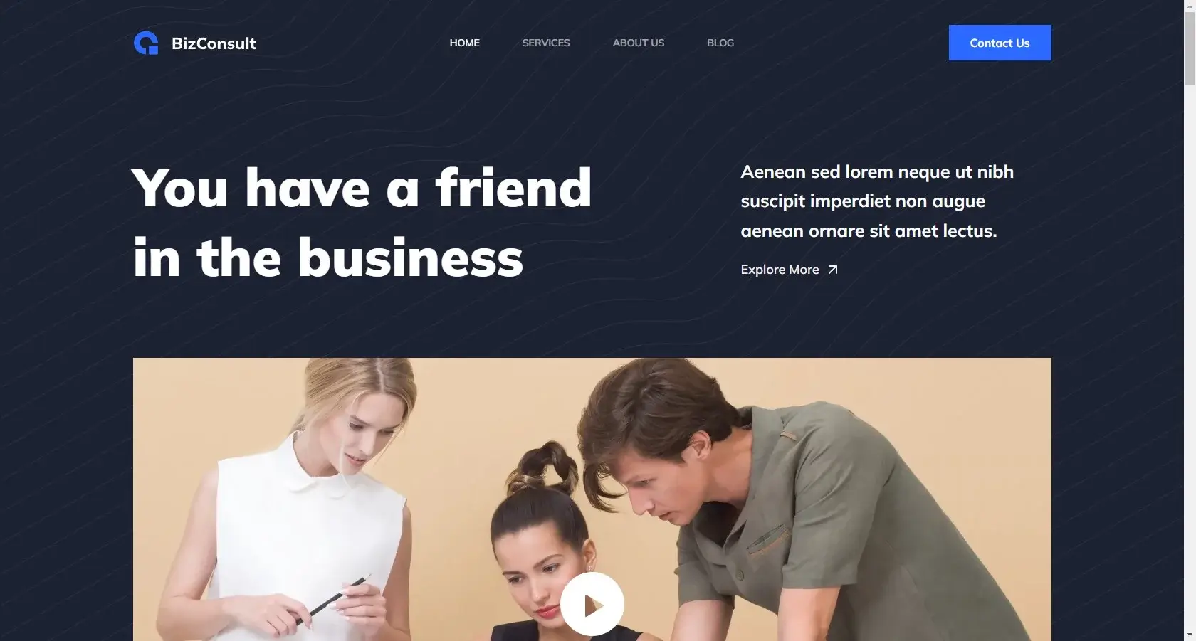 BizConsult – Business Website